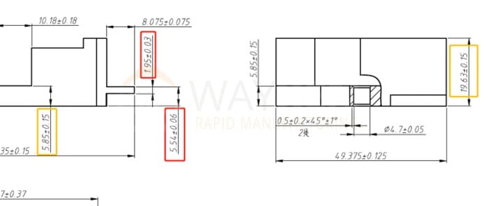 2D views of the part