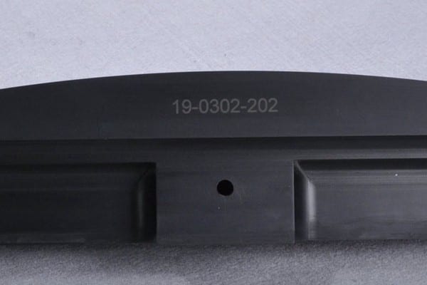Laser etching plastic part