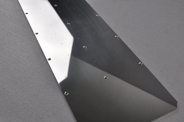 Manually-polished stainless steel part