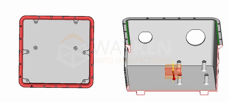 assemble surface and seal groove
