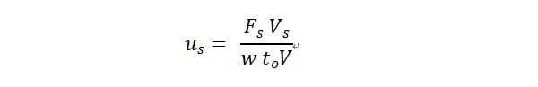 calculation formula for depth of cut and shear specific energy