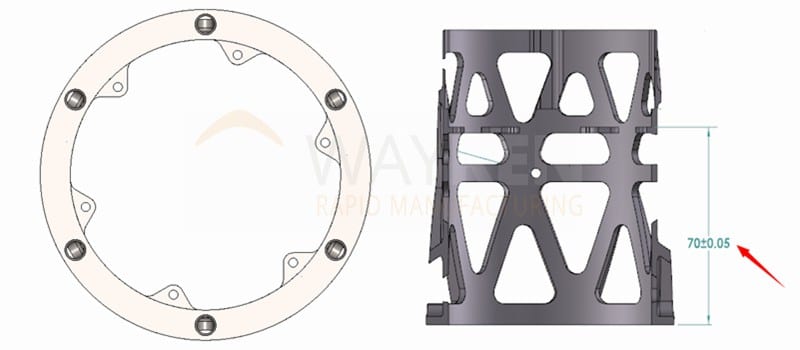 clips and deep holes on the frame part