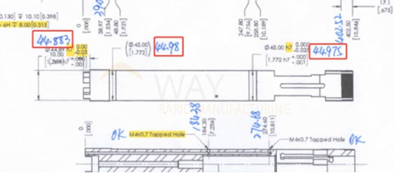 controlled within 0.03 mm