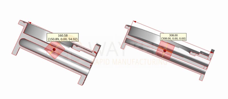 deep cavity in the component