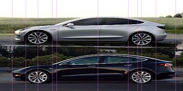 Differences between prototype and actual electric Tesla