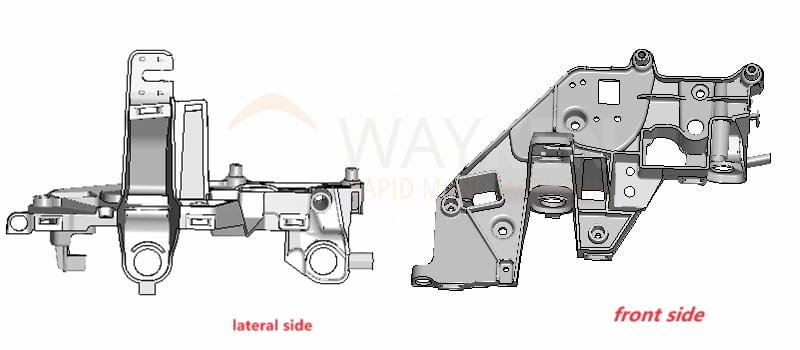 lateral and front side of the bracket part