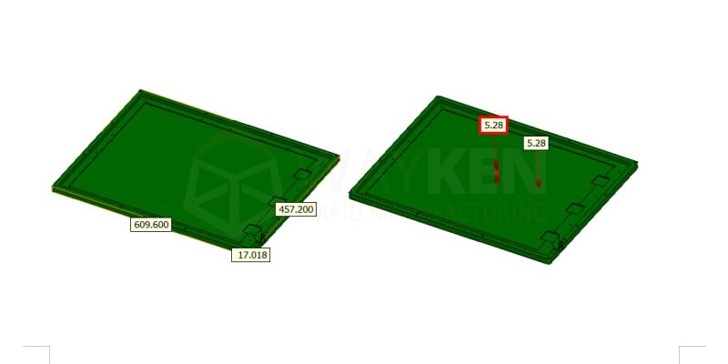 lower cover with deep cavity machining