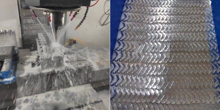 machining process and finished parts