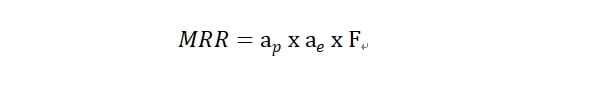 material removal rate formula