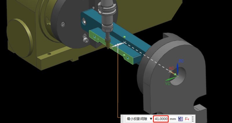 measuring the machine position after rotation