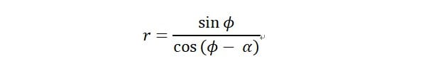 r-value formula-shear angle ϕ and the rake angle α