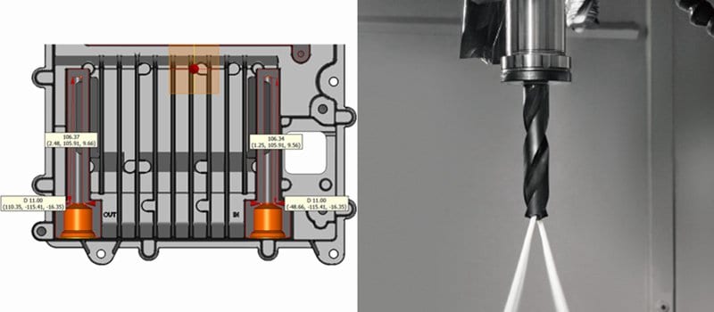 side deep holes and liquid cooling system
