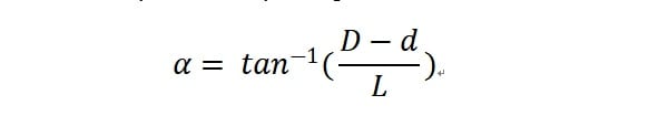taper angle formula
