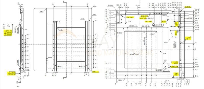 tolerances within 0.03 mm