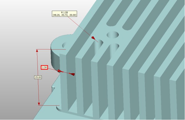Increase the wall thickness as appropriate