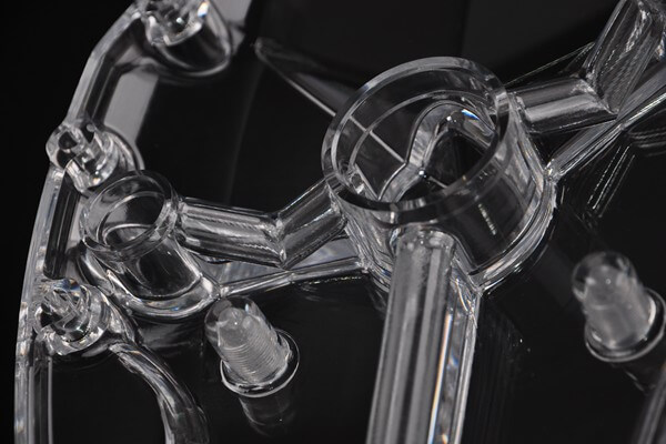 Vapor-polished and manual-polished PC part