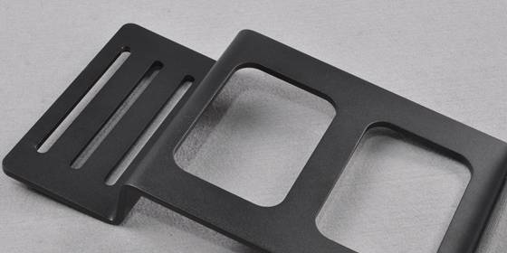 black sheet metal part