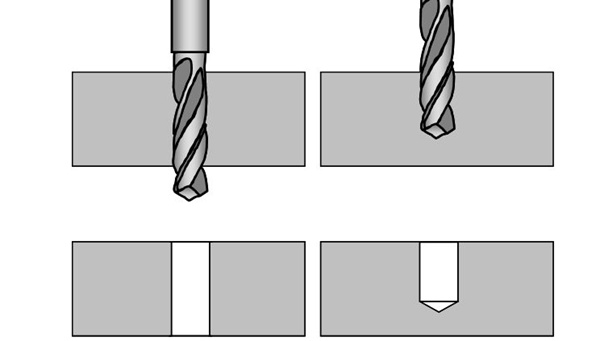 blind hole vs through hole