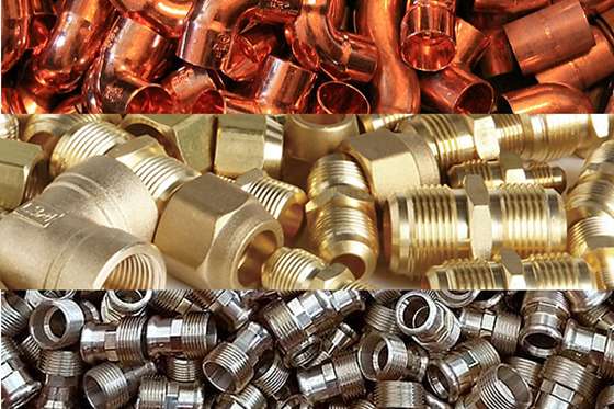 brass copper and bronze