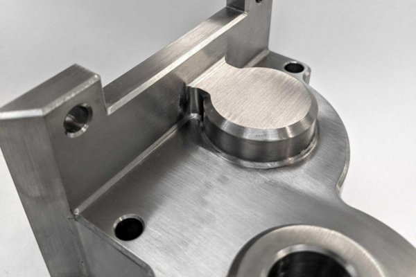 brushed metal finish
