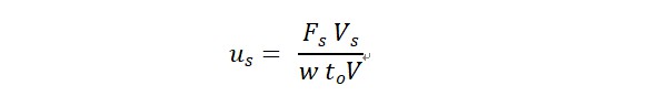 calculation formula for depth of cut and shear specific energy