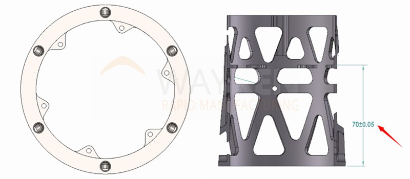 clips and deep holes on the frame part