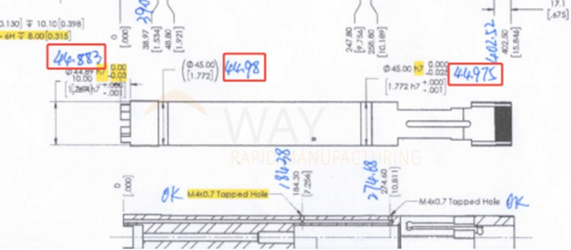 controlled within 0.03 mm