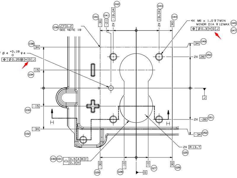 datum planes of traction inverter housing
