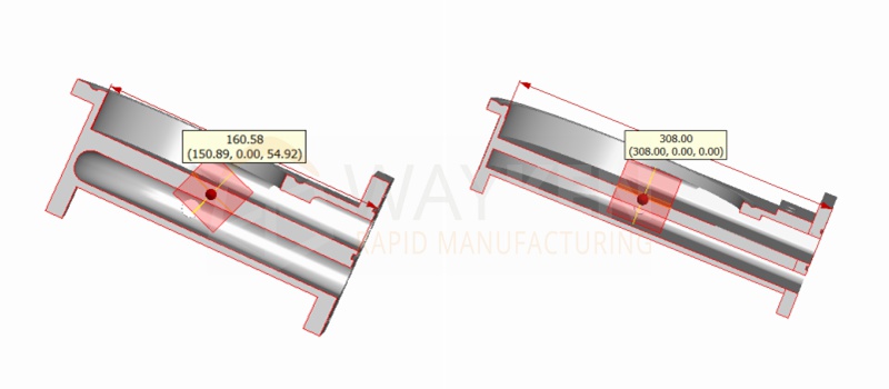 deep cavity in the component