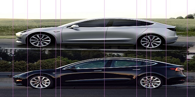 Differences between prototype and actual electric Tesla