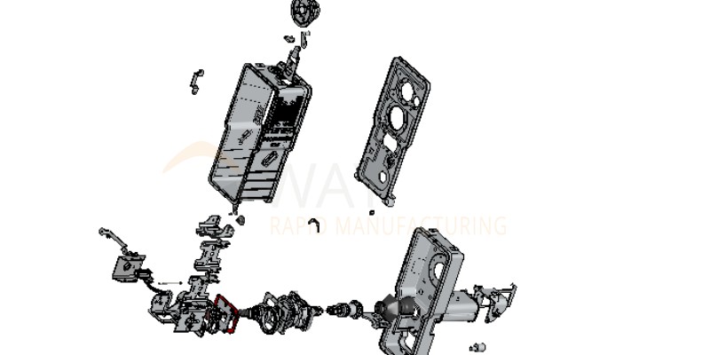 digram of portable laser rangefinder parts