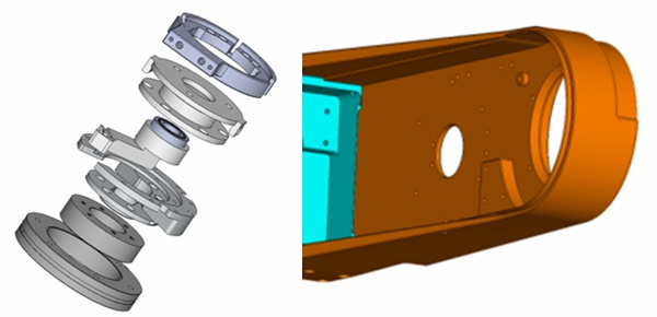 exoskeleton stator and housing parts