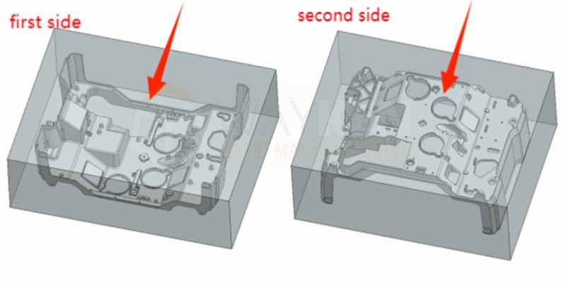 first and second side for coffee metal housing
