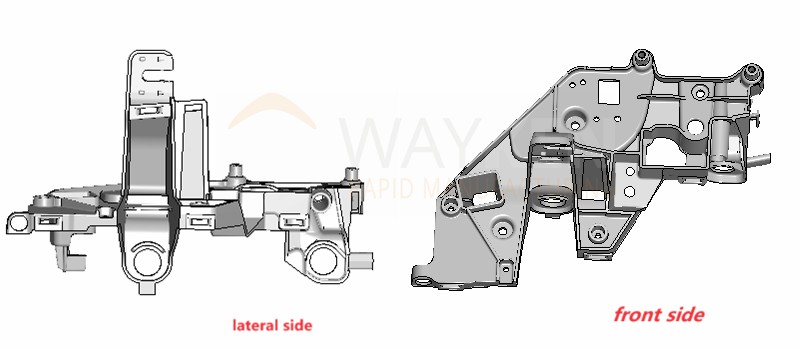 lateral and front side of the bracket part