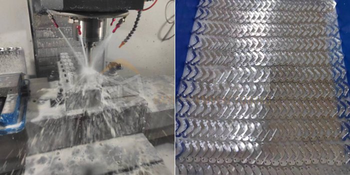 machining process and finished parts