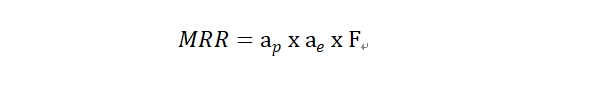material removal rate formula