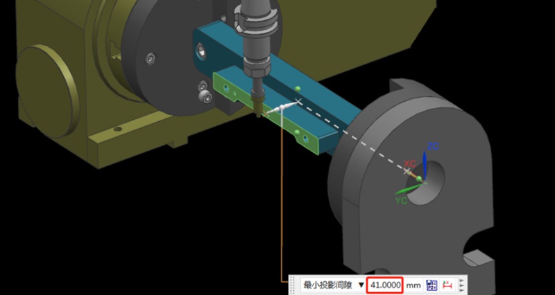 measuring the machine position after rotation