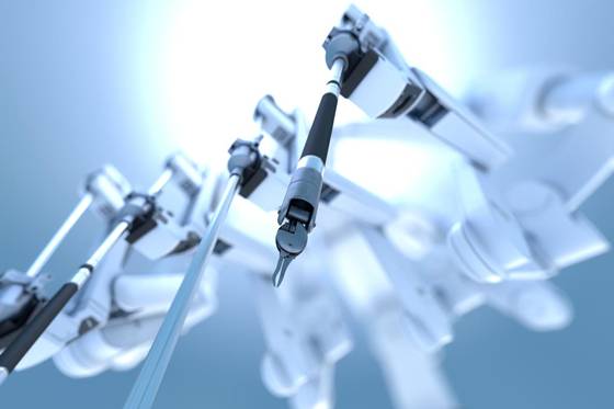 medical robot is working