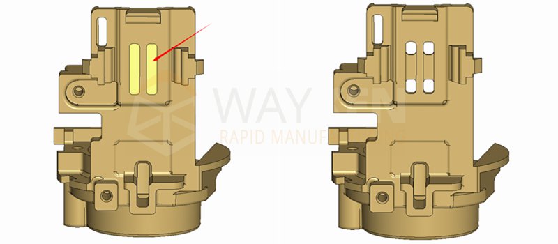 plastic over mold metal material