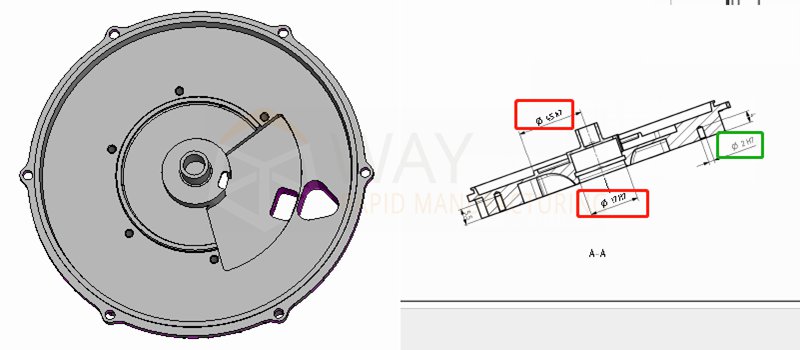 precision holes in the drawing