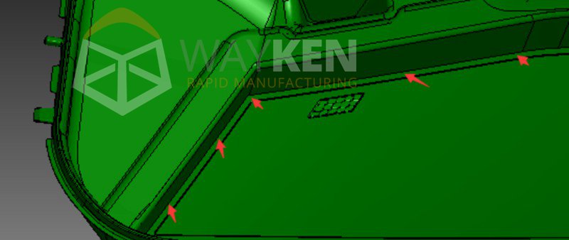 r angle in lens part
