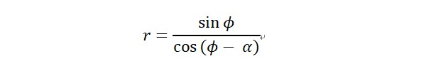 r-value formula-shear angle ϕ and the rake angle α