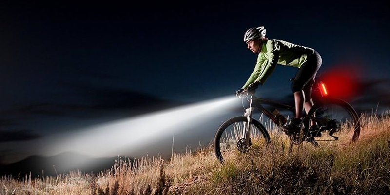 riding a bike at night