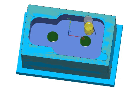 rough machining of aluminum deep cavity part