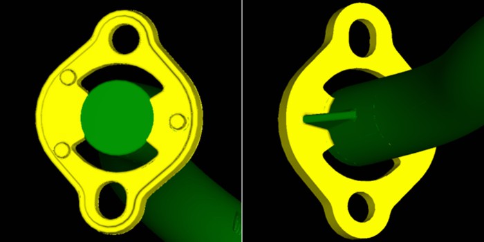splitting area in the end of light guide part