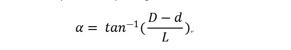 taper angle formula