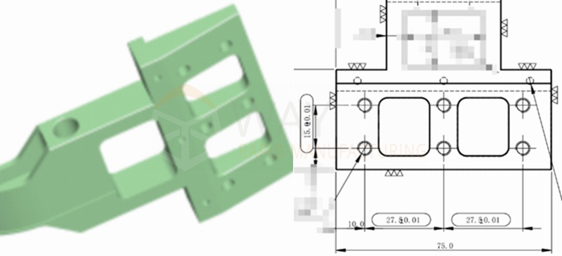 titanium bracket component structure