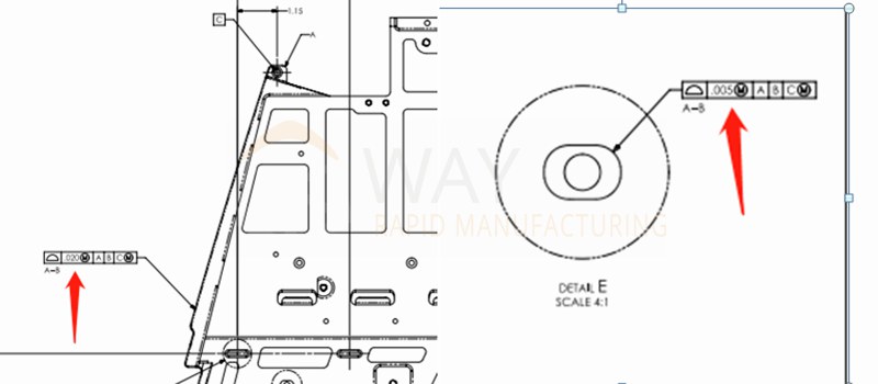 tolerance information of the part