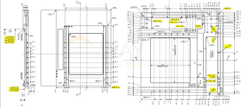 tolerances within 0.03 mm