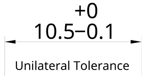 unilateral tolerance symbol